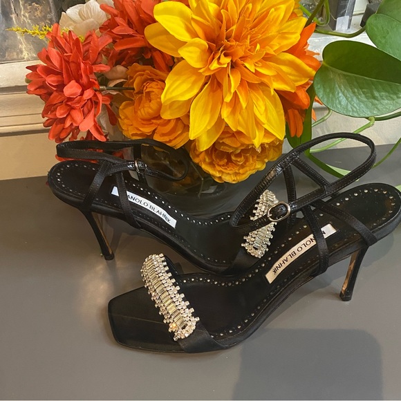 Manolo Blahnik Crystal Embellished Sandals - Picture 3 of 7